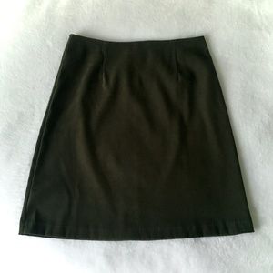 Vintage Bentley Green Skirt Olive Green Faux Suede Size 6